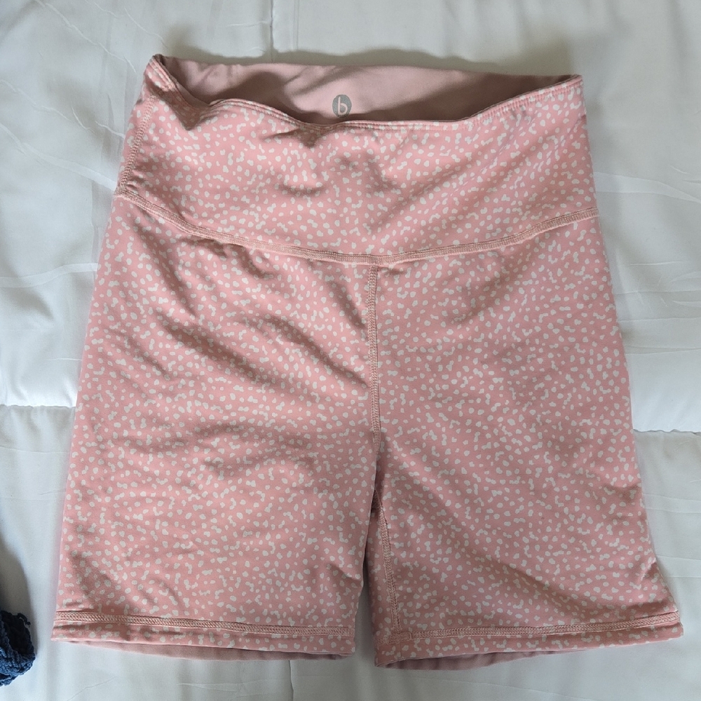 BuffBunny Pink Bike Shorts with Textured Pattern